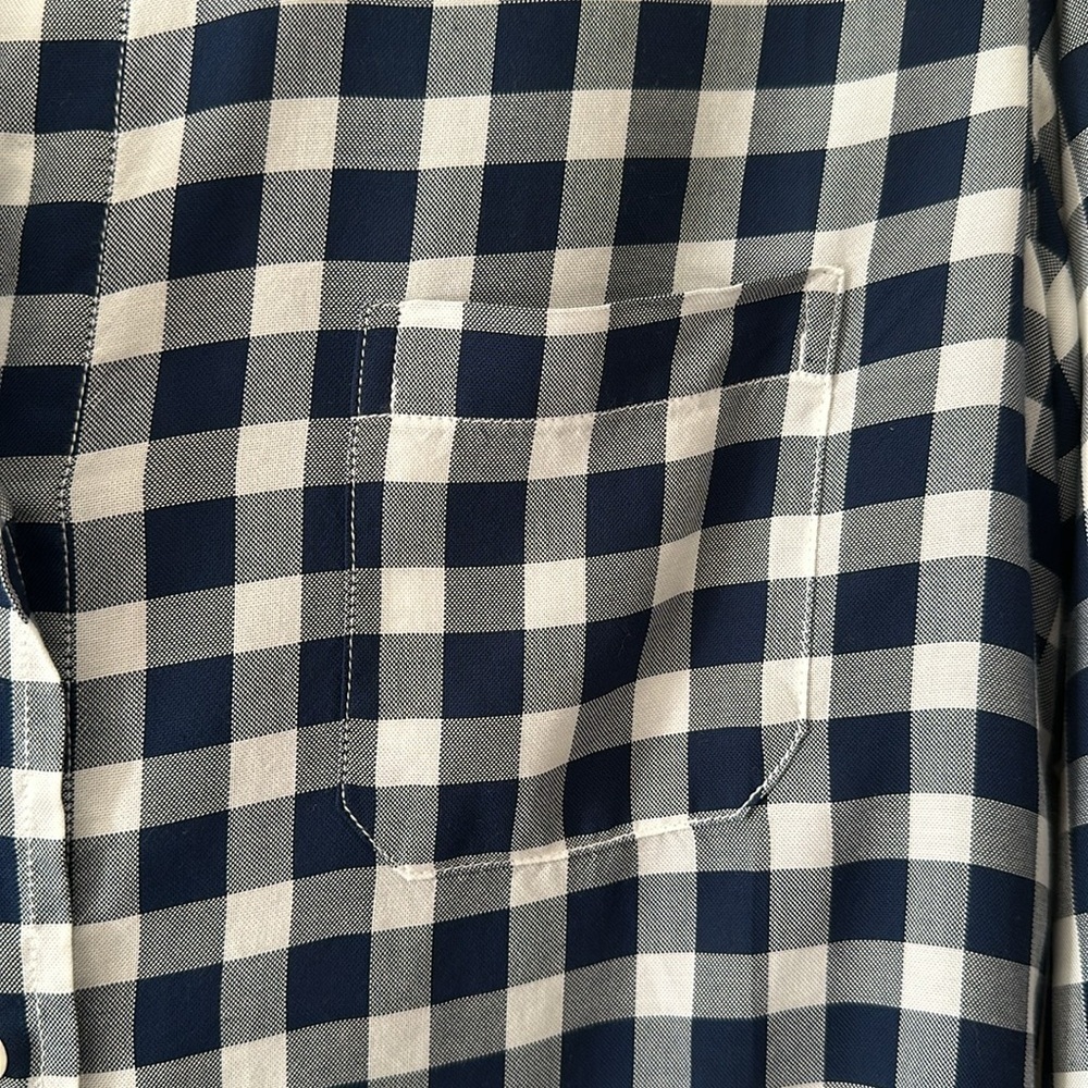 Grayson The Hero Button Down Shirt Long Sleeve Navy Check Sz XS Preppy Western - Picture 4 of 8
